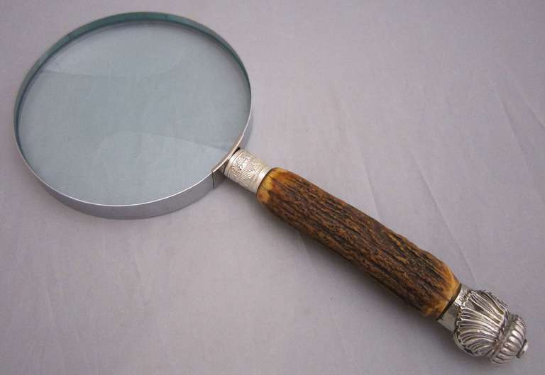 Steel Large English Magnifying Glass