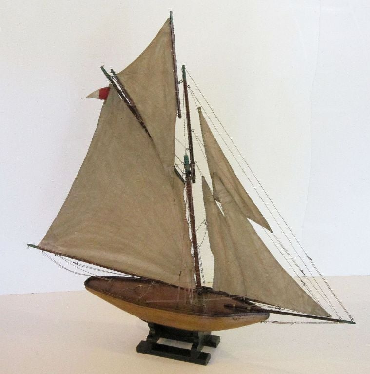 Fabric English Pond Yacht on Stand