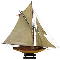 Antique English Pond Yacht on Stand