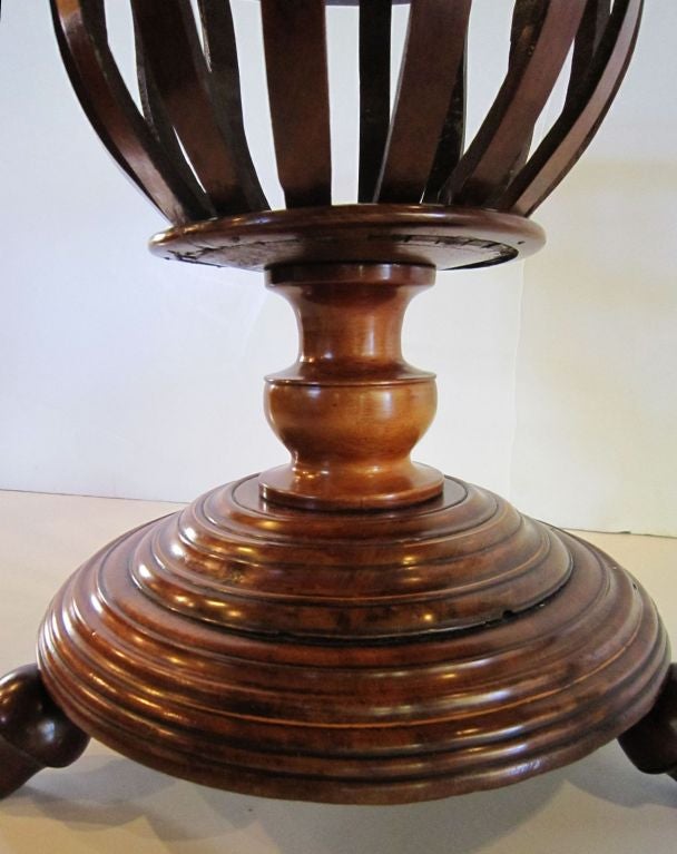 Dutch Tea Bucket or Warmer or Wine Holder of Turned Mahogany 1