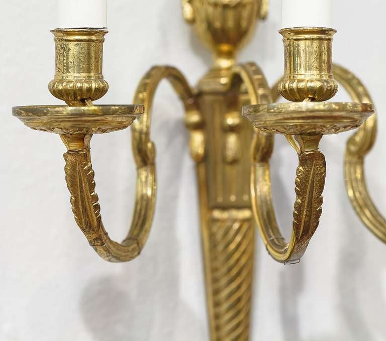 English Pair of Adam Style Wall Lights or Sconces from England For Sale