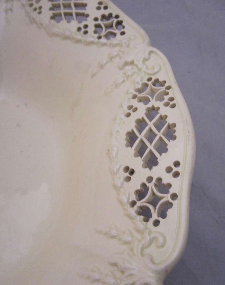 Leeds Pottery Pierced Creamware Compote 1