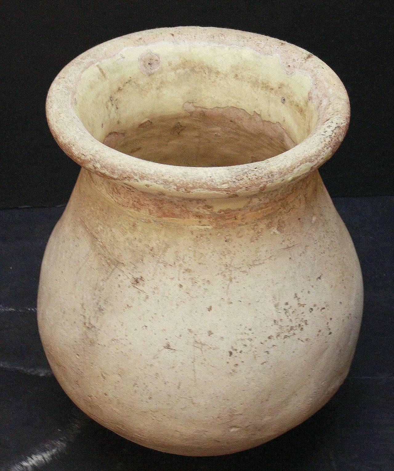 Earthenware Biot Garden Urn or Oil Jar from France