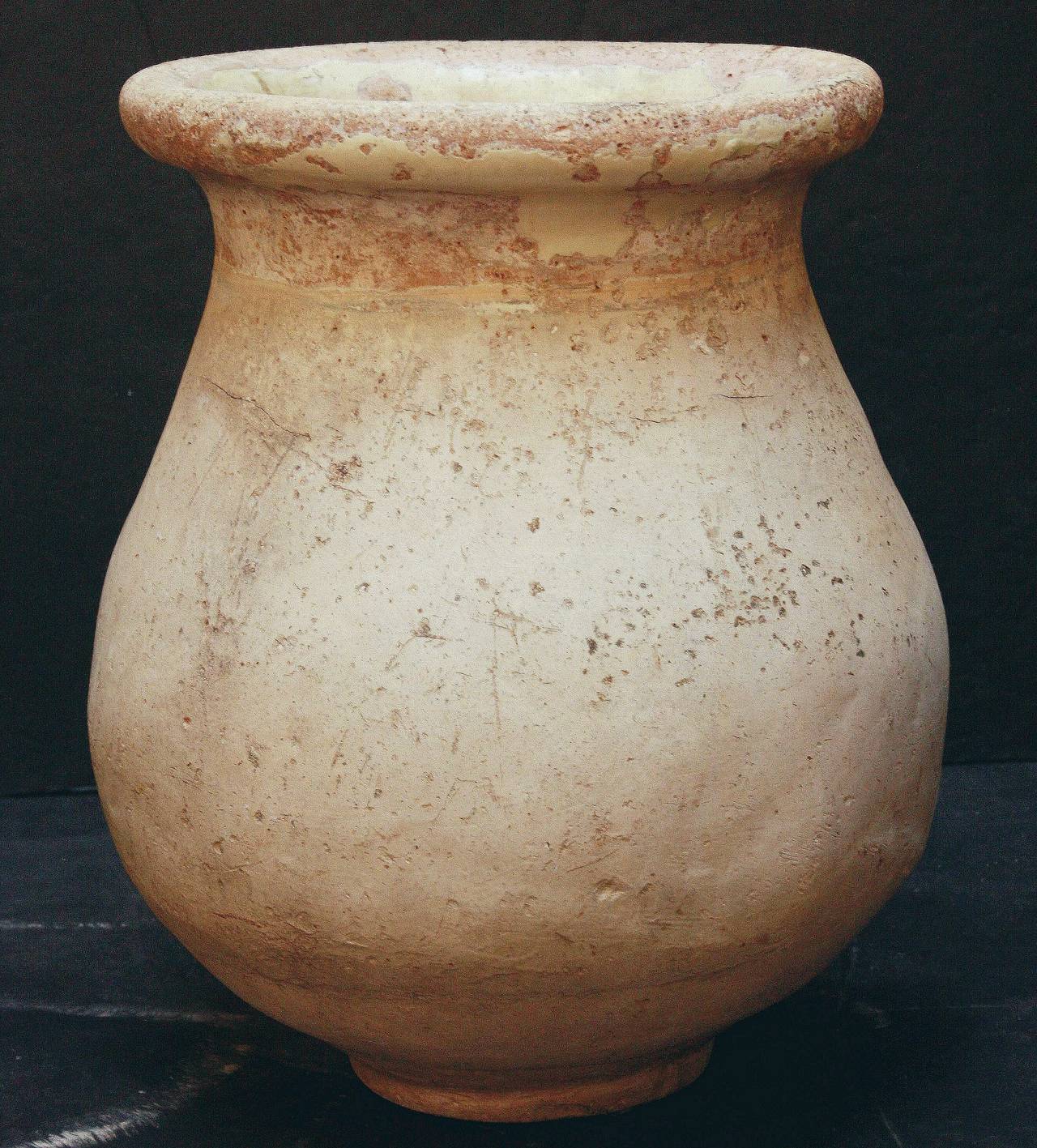 Glazed Biot Garden Urn or Oil Jar from France