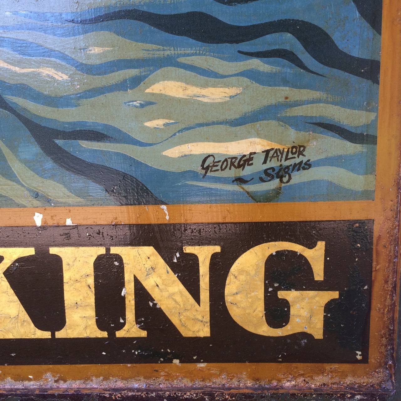 Painted English Pub Sign, The Swan, Greene King