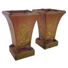 Pair of English Tole Planters