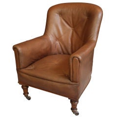 Regency Leather Arm Chair from England