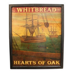 English Pub Sign - Hearts of Oak (Whitbread)