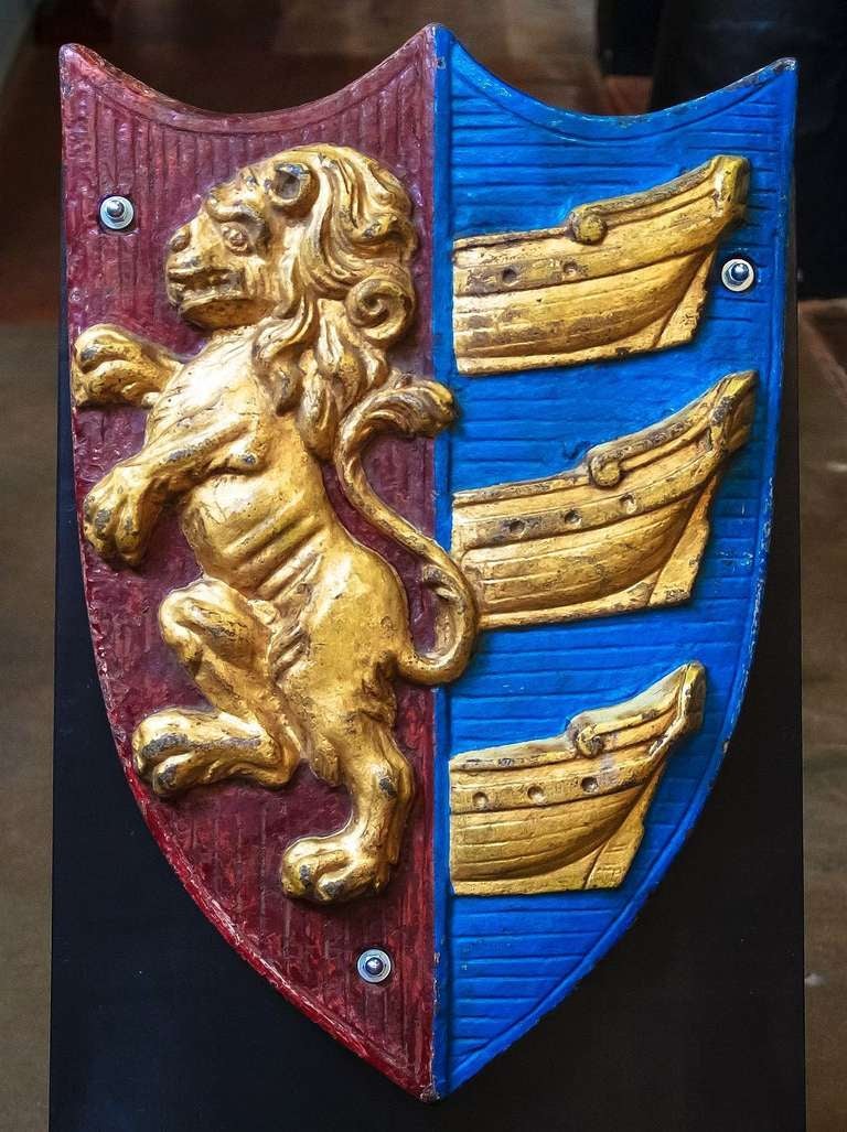 City of Ipswich Arms of Cast Iron 'Mounted to Stand'