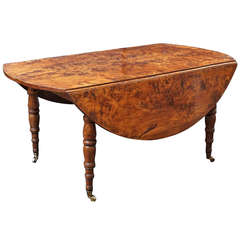 Burr Elm Drop-Leaf Table