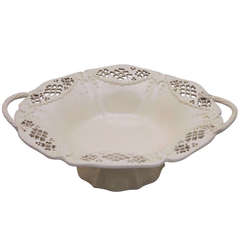 Leeds Pottery Pierced Creamware Compote