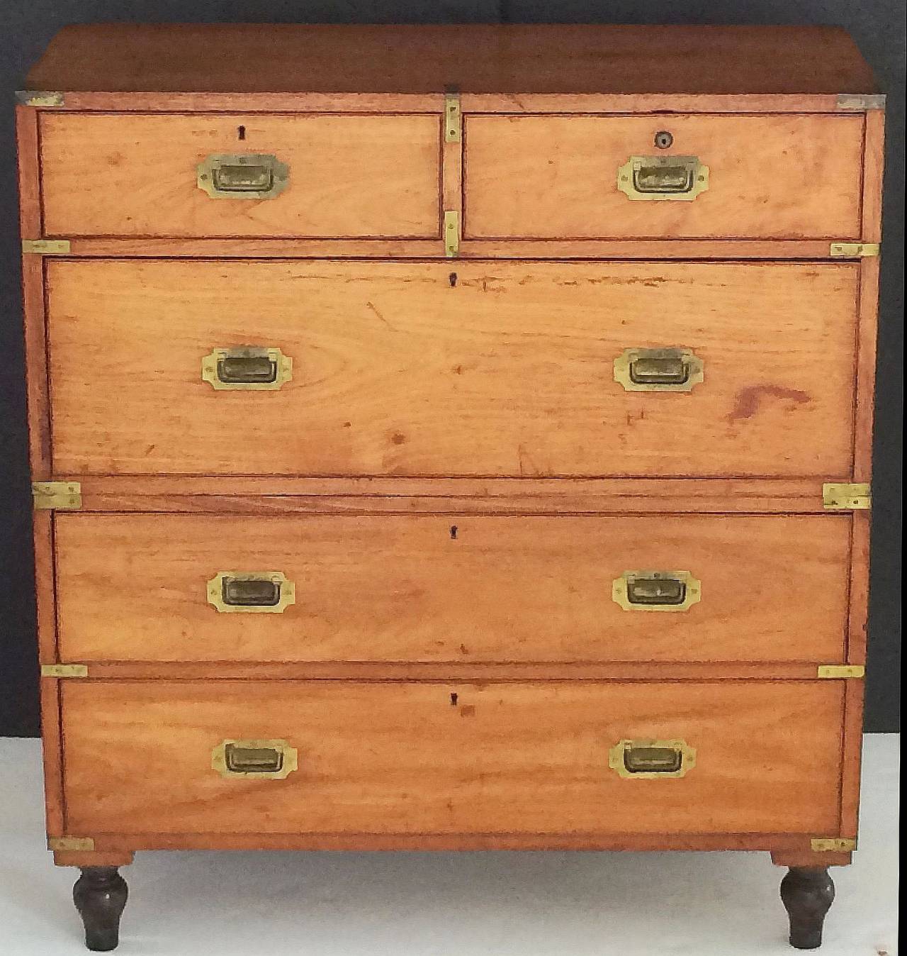 English Campaign Chest in Teak