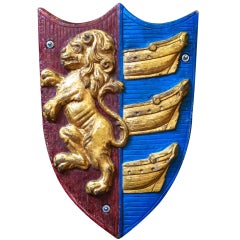 City of Ipswich Arms of Cast Iron 'Mounted to Stand'