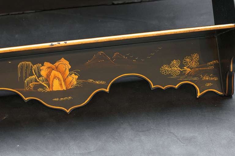 Chinoiserie Lacquered Hanging Shelves 5