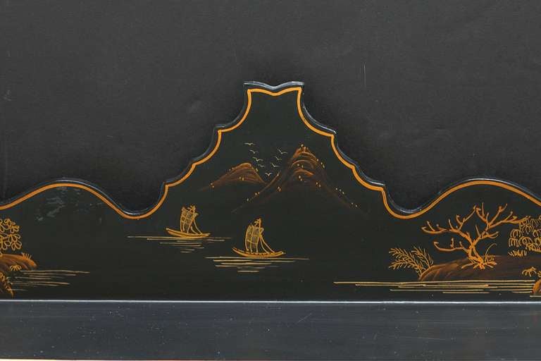 Chinoiserie Lacquered Hanging Shelves 1