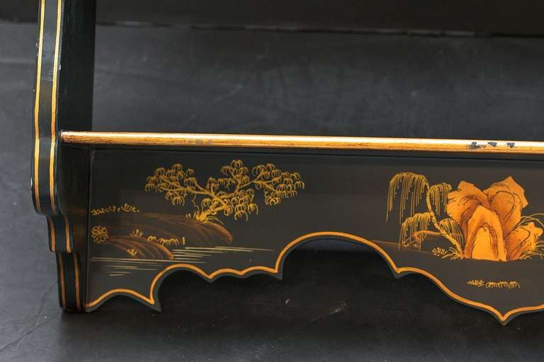 Chinoiserie Lacquered Hanging Shelves 4