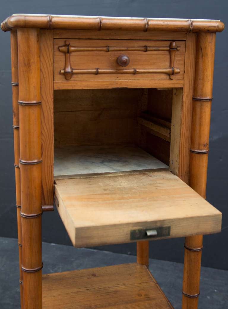 19th Century Faux Bamboo Night Stand