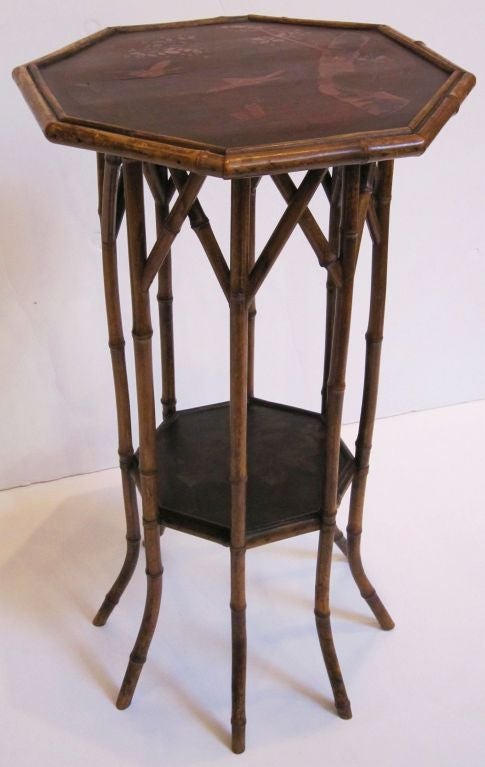 English Bamboo Octagonal Top Table