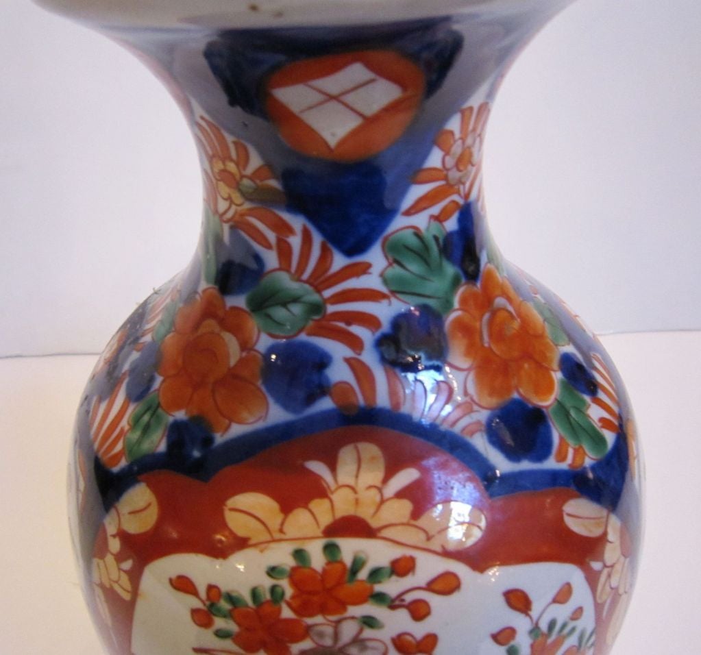Ceramic Japanese Imari Vase, circa 1900