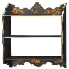 Chinoiserie Lacquered Hanging Shelves