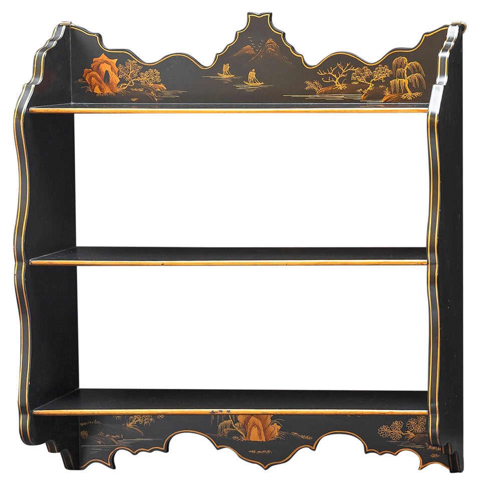 Chinoiserie Lacquered Hanging Shelves