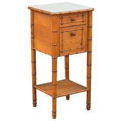 Antique Faux Bamboo Night Stand