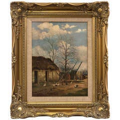 Framed English Oil Painting (by Tom Robertson) 7