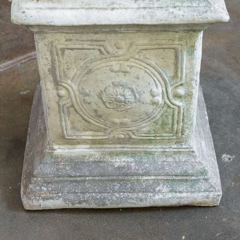 Large English Garden Stone Urn on Plinth 2