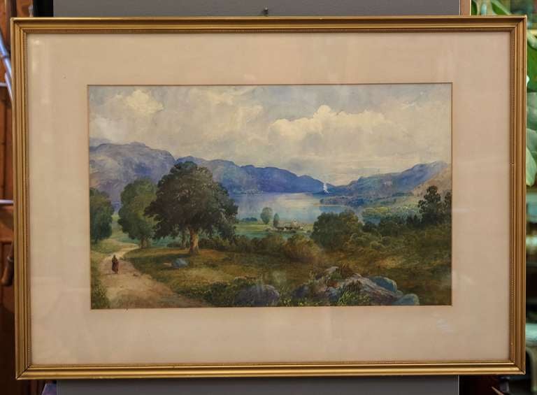 Scottish Landscape Painting in Gilt Frame (by Andrew Blair)