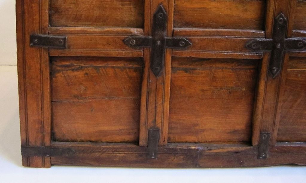 19th Century Iron-Bound Stick Box from British Colonial India (The Raj)