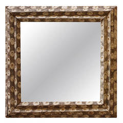 Large Square Oyster Stick Mirror (32 x 32)