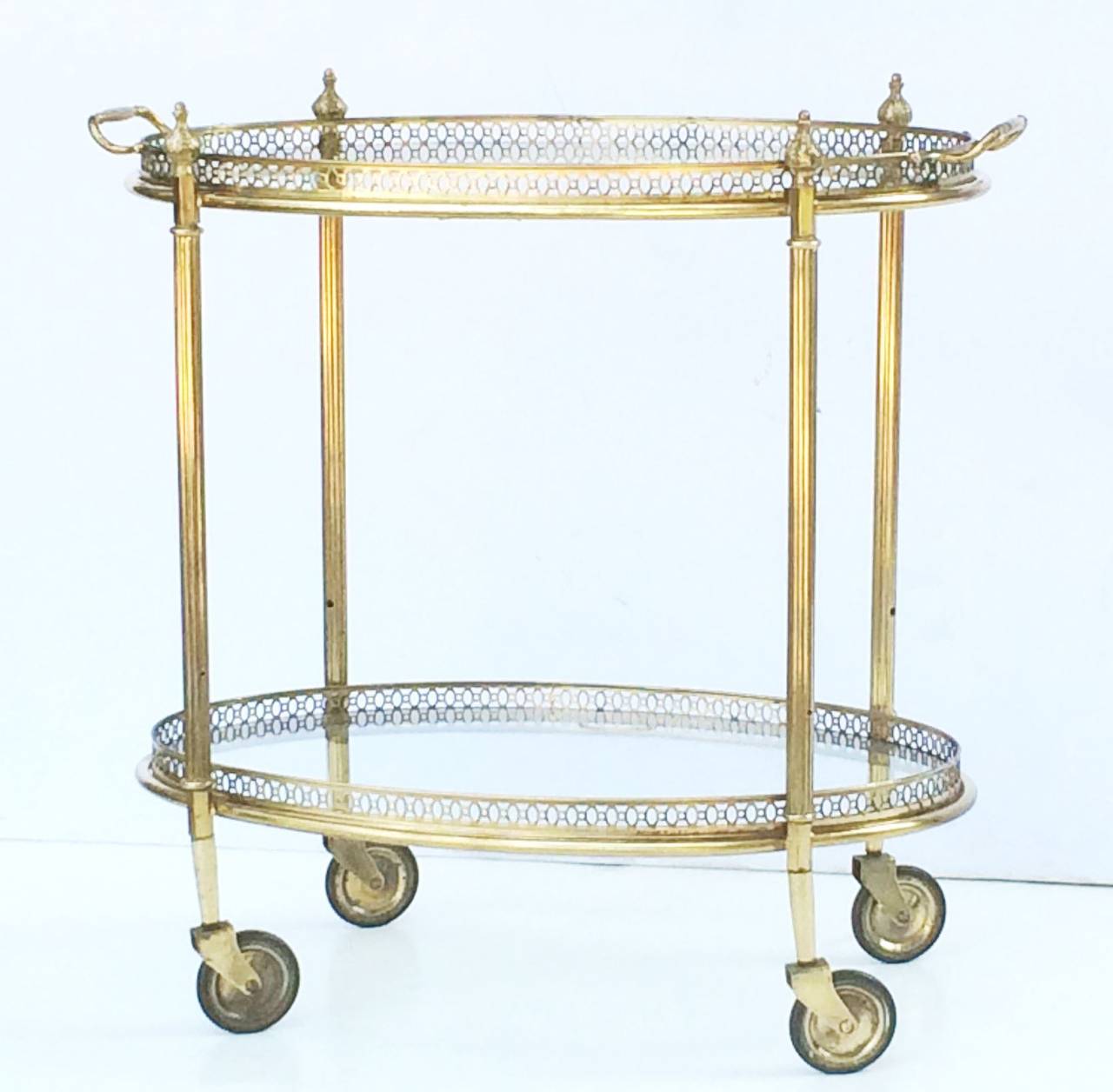 20th Century French Drinks Cart of Brass