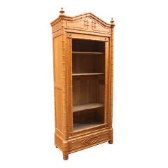 Faux Bamboo Armoire of Long-Leaf Pine
