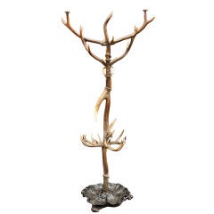 Antique Antler Coat and Hat Rack from Scotland