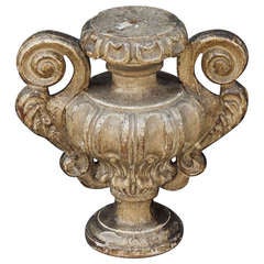 Antique Carved Gilt Wood Vase from Florence