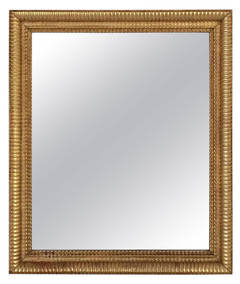 Antique French Gilt Rectangular Wall Mirror (38 x 32)