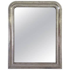 Large Louis Philippe Silver Gilt Mirror (H 44 x W 35)