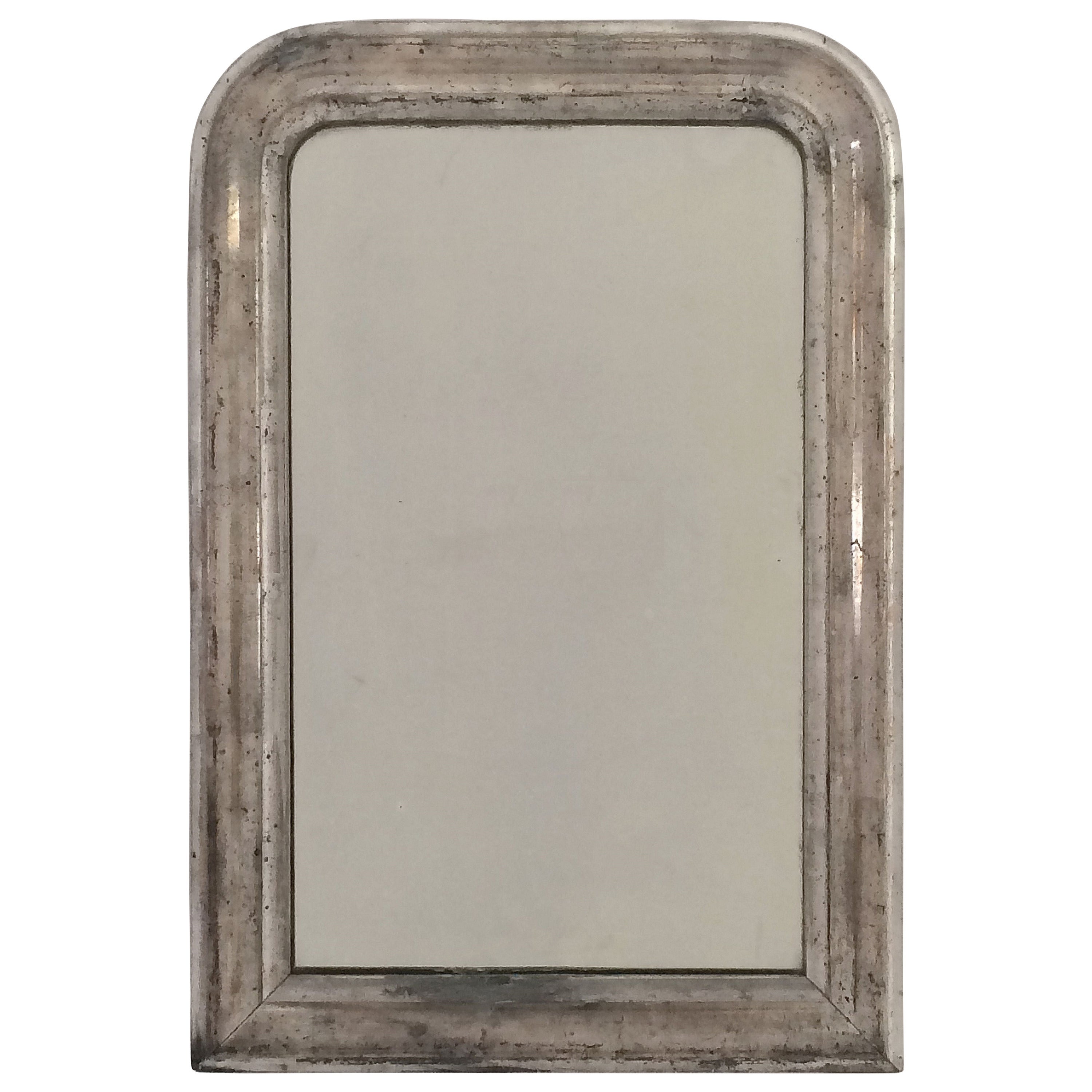 Louis Philippe Silver Gilt Mirror (H 20 1/2" x W 13 3/4")