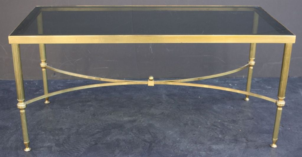 Mid-Century Modern Cocktail Table of Brass In Excellent Condition In Austin, TX