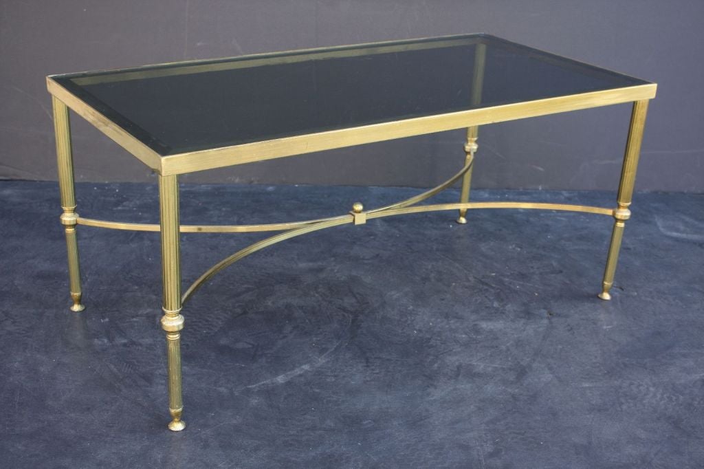 Mid-20th Century Mid-Century Modern Cocktail Table of Brass