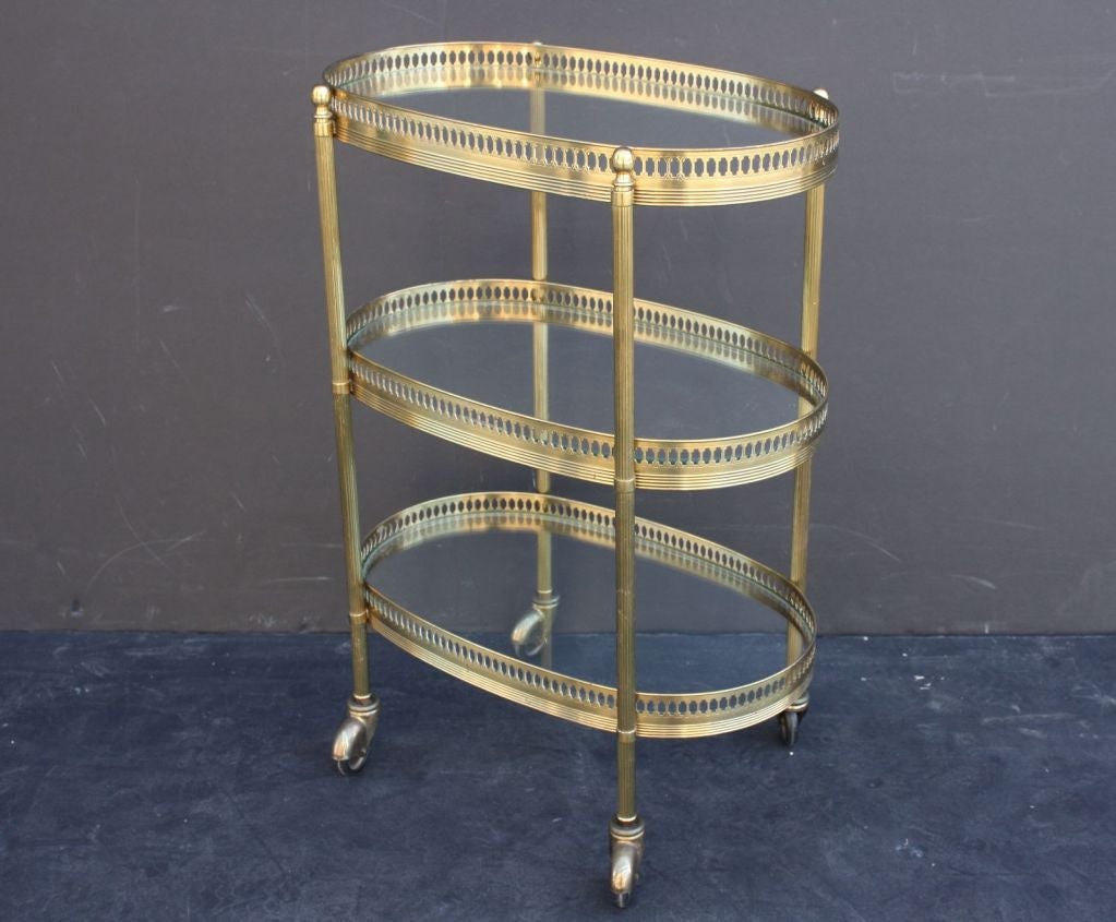 French Three-Tiered Drinks Cart