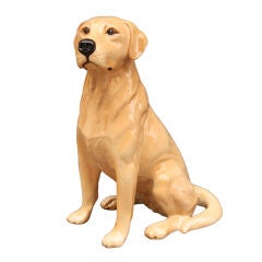 Sitting Yellow Lab Dog Figure by Beswick Pottery (Fireside Model) 7