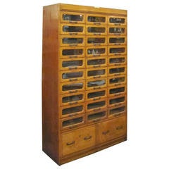 Antique English Haberdasher's Cabinet