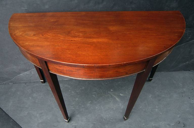 Pair of English Demilune Tables 4
