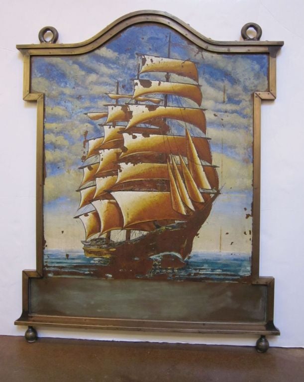 English Pub Sign - Sailing Ship In Excellent Condition In Austin, TX