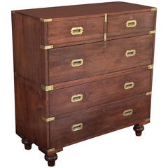 English Campaign Chest in Teak