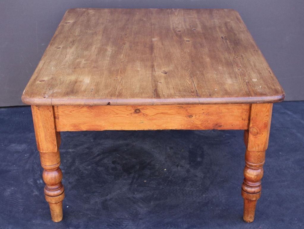 19th Century English Country Pine Low Table