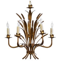 French Wheat Sheaf Five-Light Hanging Fixture