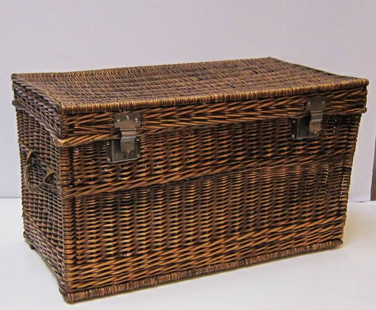 Large French Willow Basket Hamper