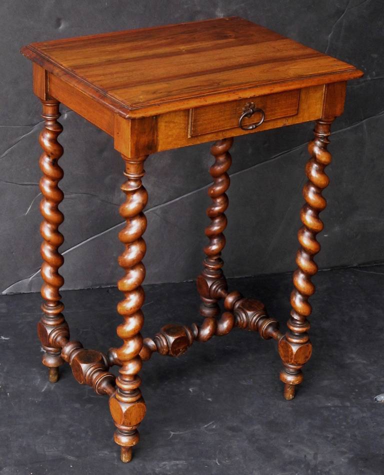 French Barley Twist Side Table at 1stDibs barley twist nightstand